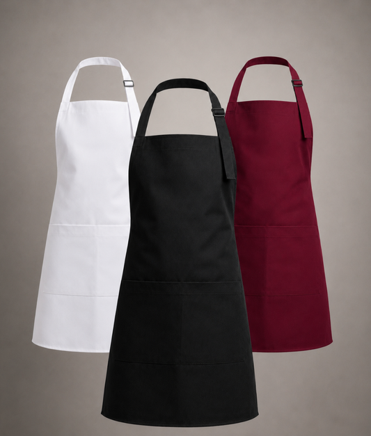 Cotton Twill Bib Apron - Pack of 3