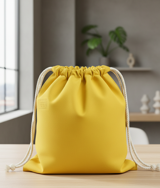 Small Cotton Drawstring Bag with 2 Cords - Pack of 10