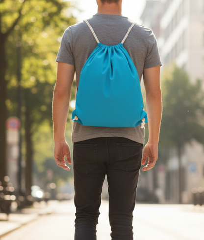 Cotton Drawstring Backpack Bag - Pack of 3
