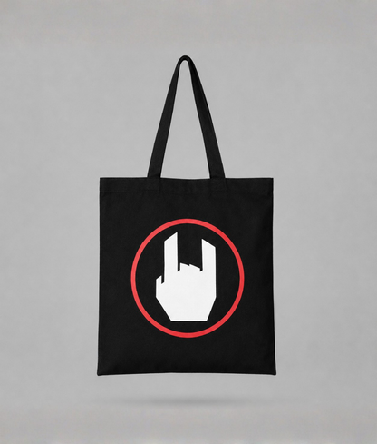 Bold Graphic Foam Print Canvas Tote Bag