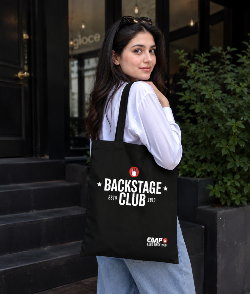 Bold Graphic Foam Print Canvas Tote Bag
