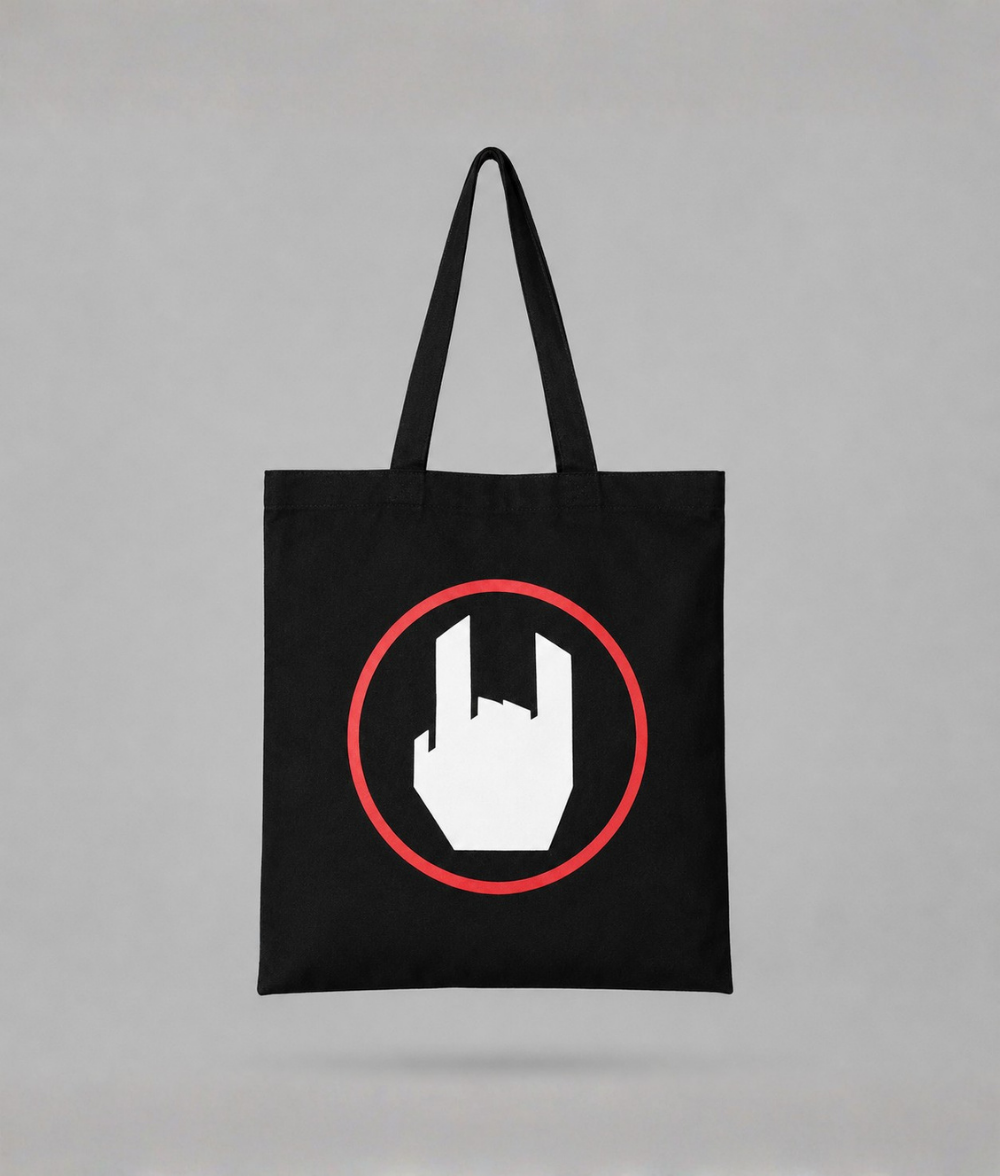 Bold Graphic Foam Print Canvas Tote Bag